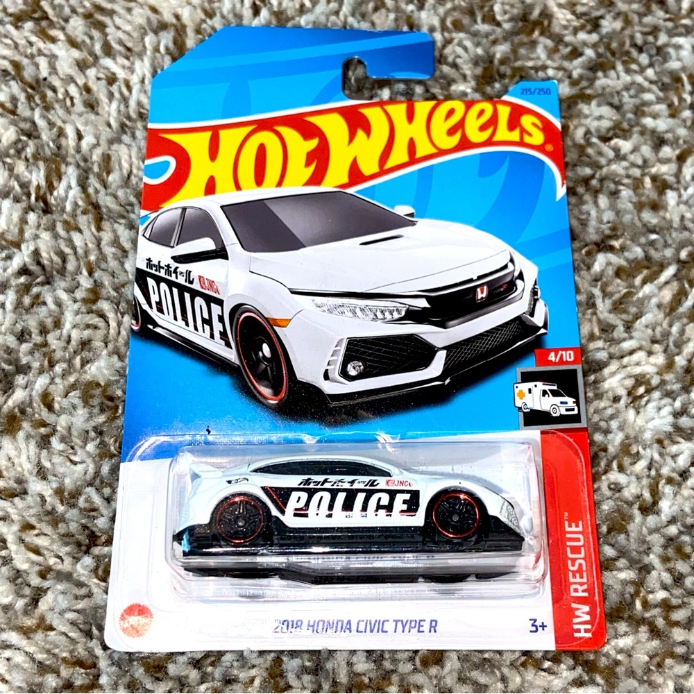 HOT WHEELS 2018 Honda Civic Type R Police HW Rescue Diecast Car